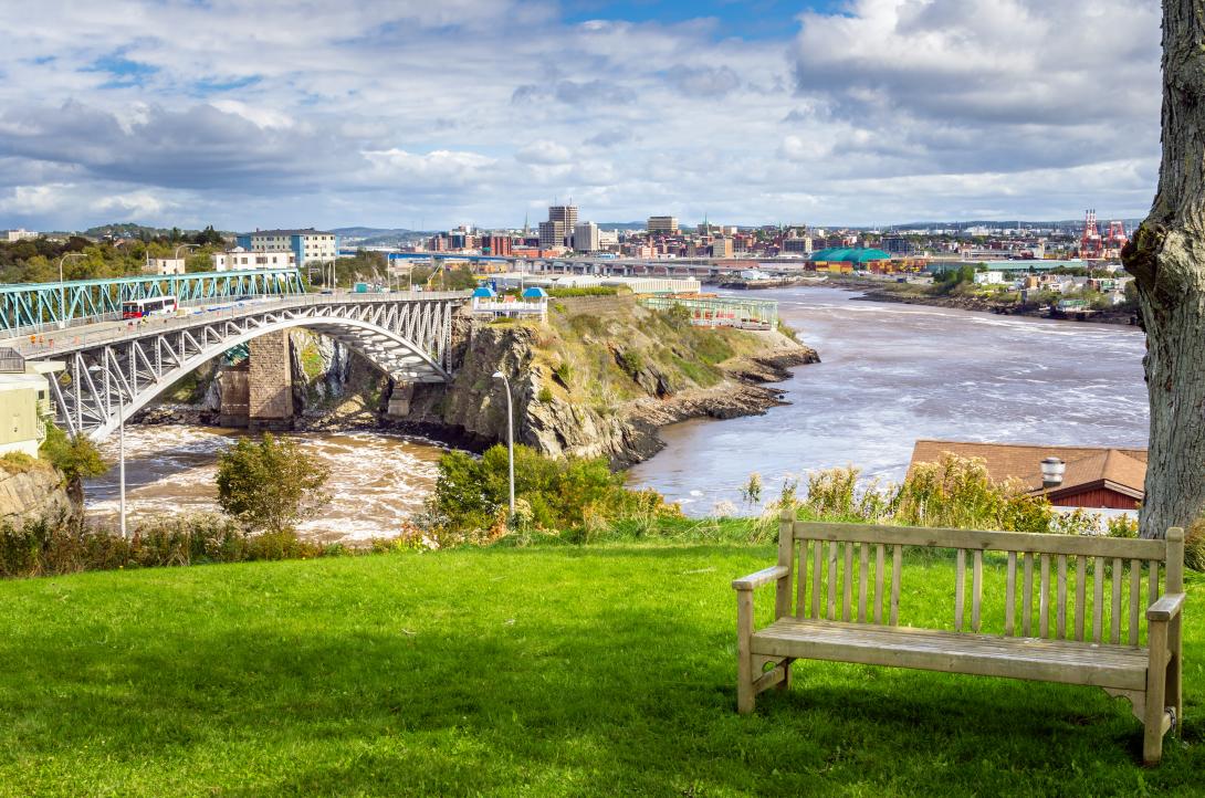 A skyline view of Saint John