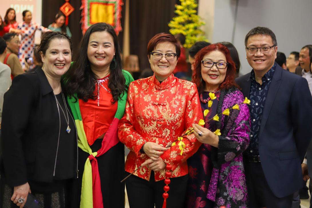 People standing together for Asian Heritage month