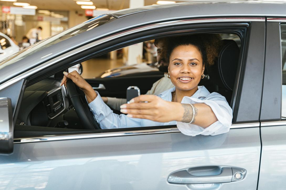 Image of person who just purchased a car